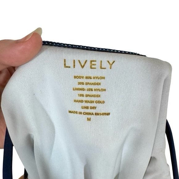 LIVELY Colorblock Ruched Low Back One-Piece Swimsuit Bathing Suit - Picture 13 of 14